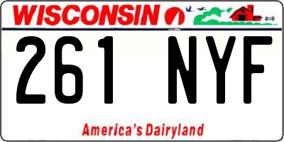 WI license plate 261NYF