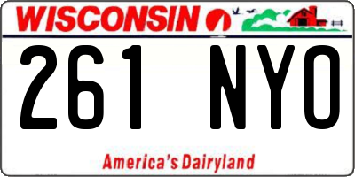 WI license plate 261NYO