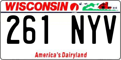 WI license plate 261NYV