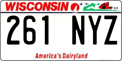 WI license plate 261NYZ