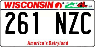 WI license plate 261NZC