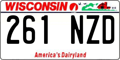 WI license plate 261NZD