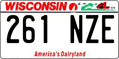 WI license plate 261NZE