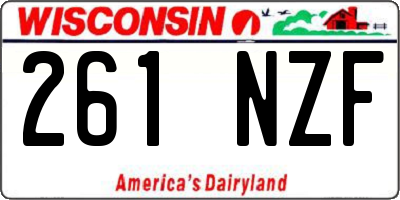 WI license plate 261NZF