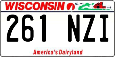 WI license plate 261NZI