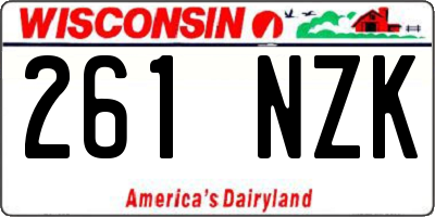 WI license plate 261NZK