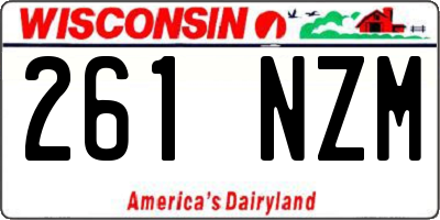 WI license plate 261NZM