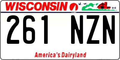 WI license plate 261NZN