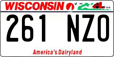 WI license plate 261NZO
