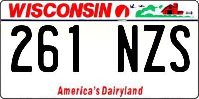 WI license plate 261NZS