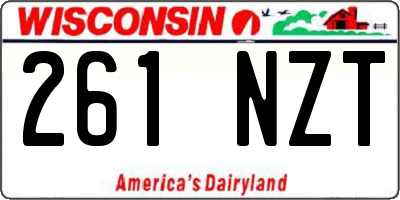 WI license plate 261NZT