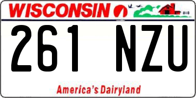 WI license plate 261NZU