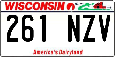 WI license plate 261NZV