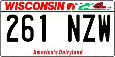 WI license plate 261NZW