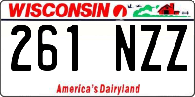 WI license plate 261NZZ