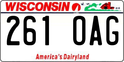 WI license plate 261OAG