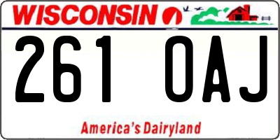 WI license plate 261OAJ