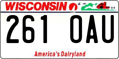 WI license plate 261OAU