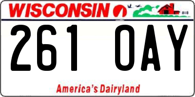 WI license plate 261OAY