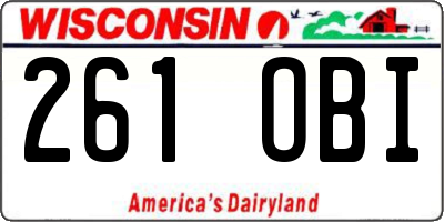 WI license plate 261OBI