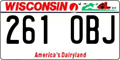 WI license plate 261OBJ