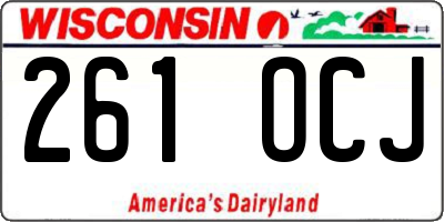 WI license plate 261OCJ