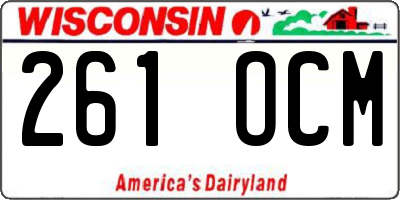 WI license plate 261OCM