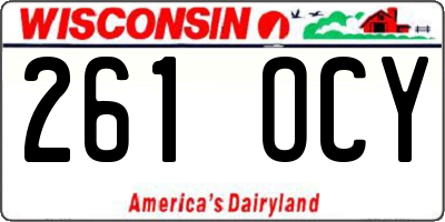 WI license plate 261OCY