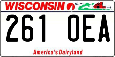 WI license plate 261OEA