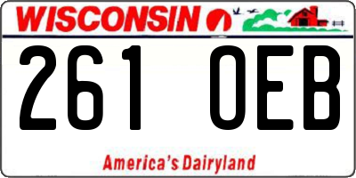 WI license plate 261OEB
