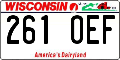 WI license plate 261OEF