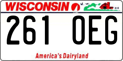 WI license plate 261OEG