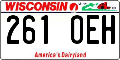 WI license plate 261OEH