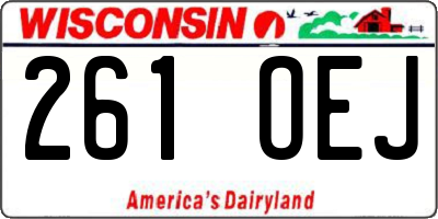 WI license plate 261OEJ