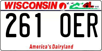WI license plate 261OER
