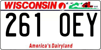 WI license plate 261OEY