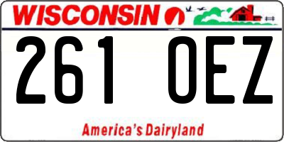 WI license plate 261OEZ