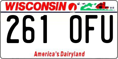 WI license plate 261OFU