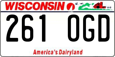WI license plate 261OGD