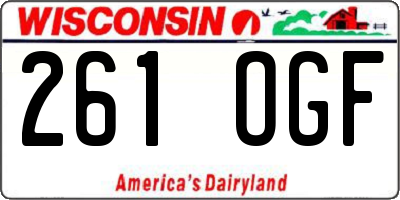 WI license plate 261OGF
