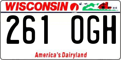 WI license plate 261OGH