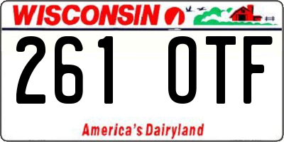 WI license plate 261OTF