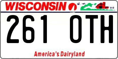 WI license plate 261OTH