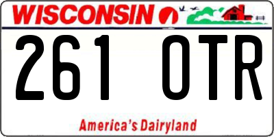 WI license plate 261OTR