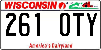 WI license plate 261OTY