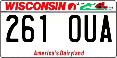WI license plate 261OUA