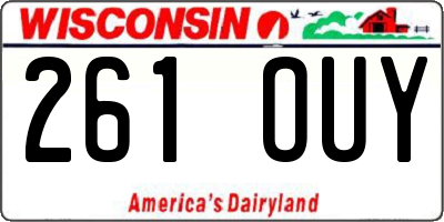 WI license plate 261OUY