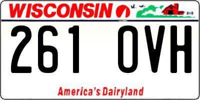 WI license plate 261OVH