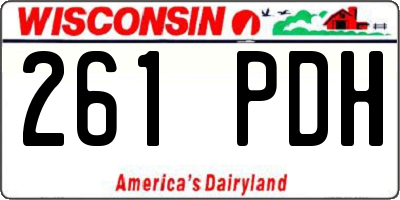 WI license plate 261PDH