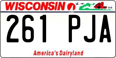 WI license plate 261PJA